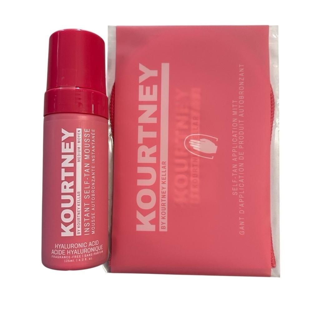 Kourtney Kellar Medium Instant Self-Tan Mousse with Application Mitt NWT